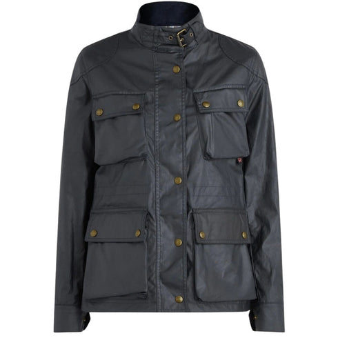 Belstaff Womens Fieldmaster Dark Ink Navy Blue Thin Jacket
